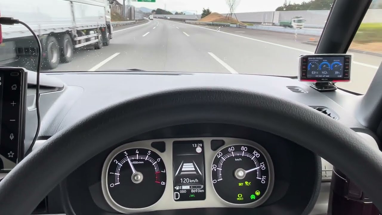 #キャンバス Gターボ　新東名高速道路 #120km/h 区間 ACC走行 各種メーターも写してます 「凄かった！」 #未編集  #軽自動車 #ダイハツ #ムーヴキャンバス #高速道路 #新東名