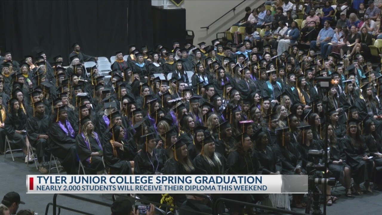 Tyler Graduation Tyler Junior College students celebrate spring 2025 graduation - YouTube