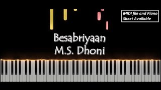 Besabriyaan | M.S. Dhoni | Piano Cover | Piano Notes | PianoM screenshot 4