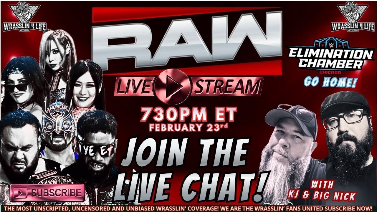 WWE RAW Live Reaction & Watch Party - Join us (February 23, 2026) 