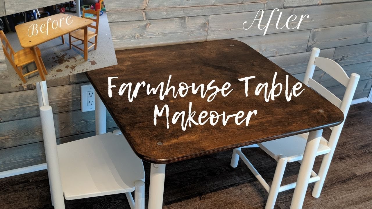 Thrift Store Makeover - DIY Farmhouse Table Makeover - YouTube