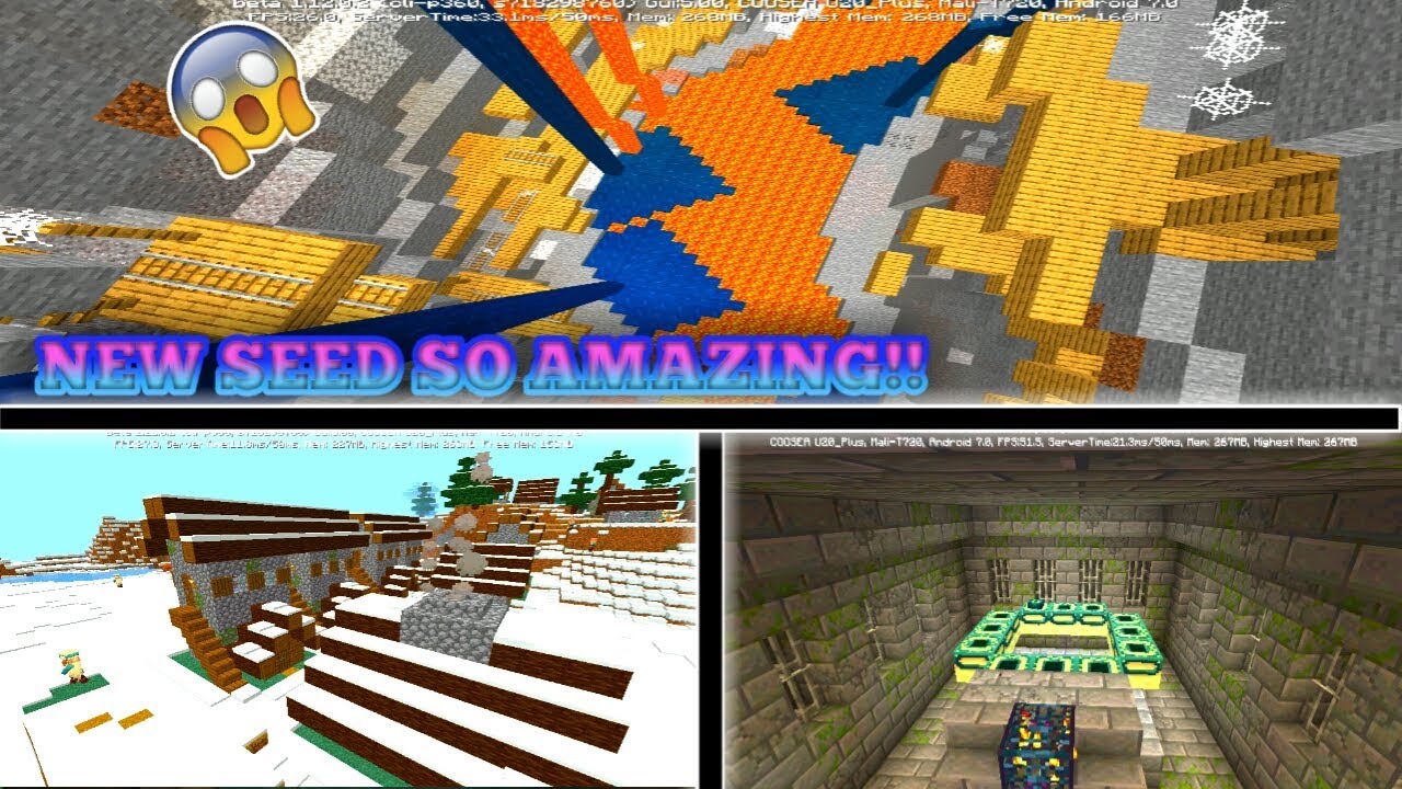 Minecraft Pe 1.12.0.2 New Update Mcpe Seed Village With Open Land