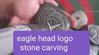 How to carve Eagle head logo  |  stone carving