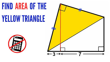 Can you find the area of the Yellow Triangle? | (Nice Geometry problem) | #math #maths