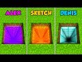 ALEX vs SKETCH vs DENIS - DEEPEST HOLE in Minecraft! (The Pals)