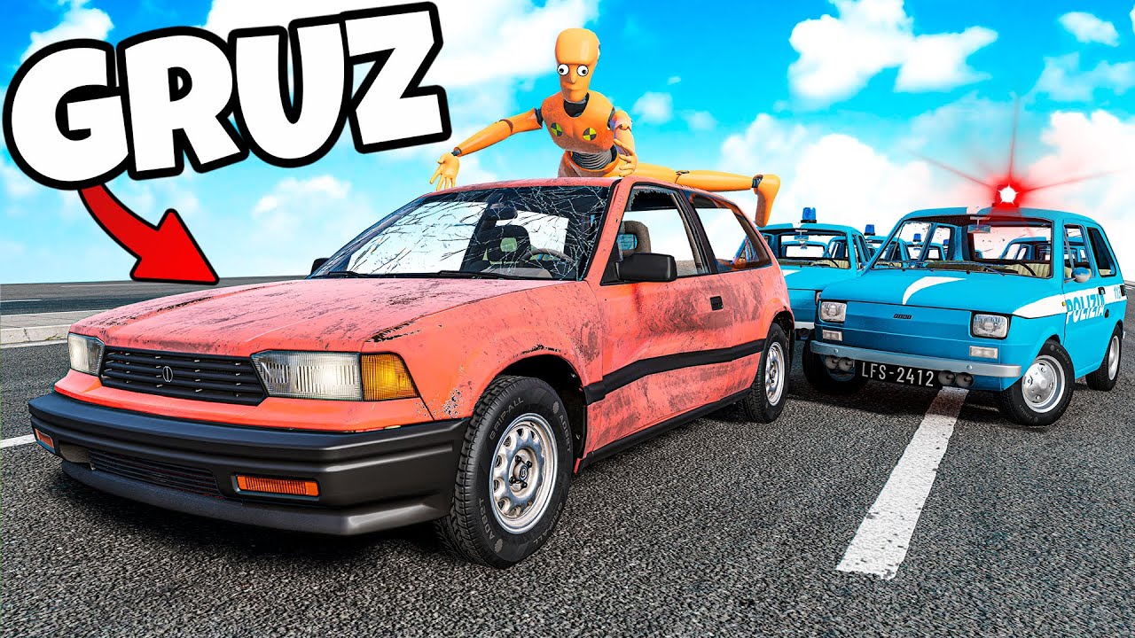 ❄️ LOSOWO ZNISZCZONE AUTA KONTRA POLICJA!? | BeamNG Drive |