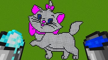 How To Draw in Minecraft ? | Pixel Art | Cat