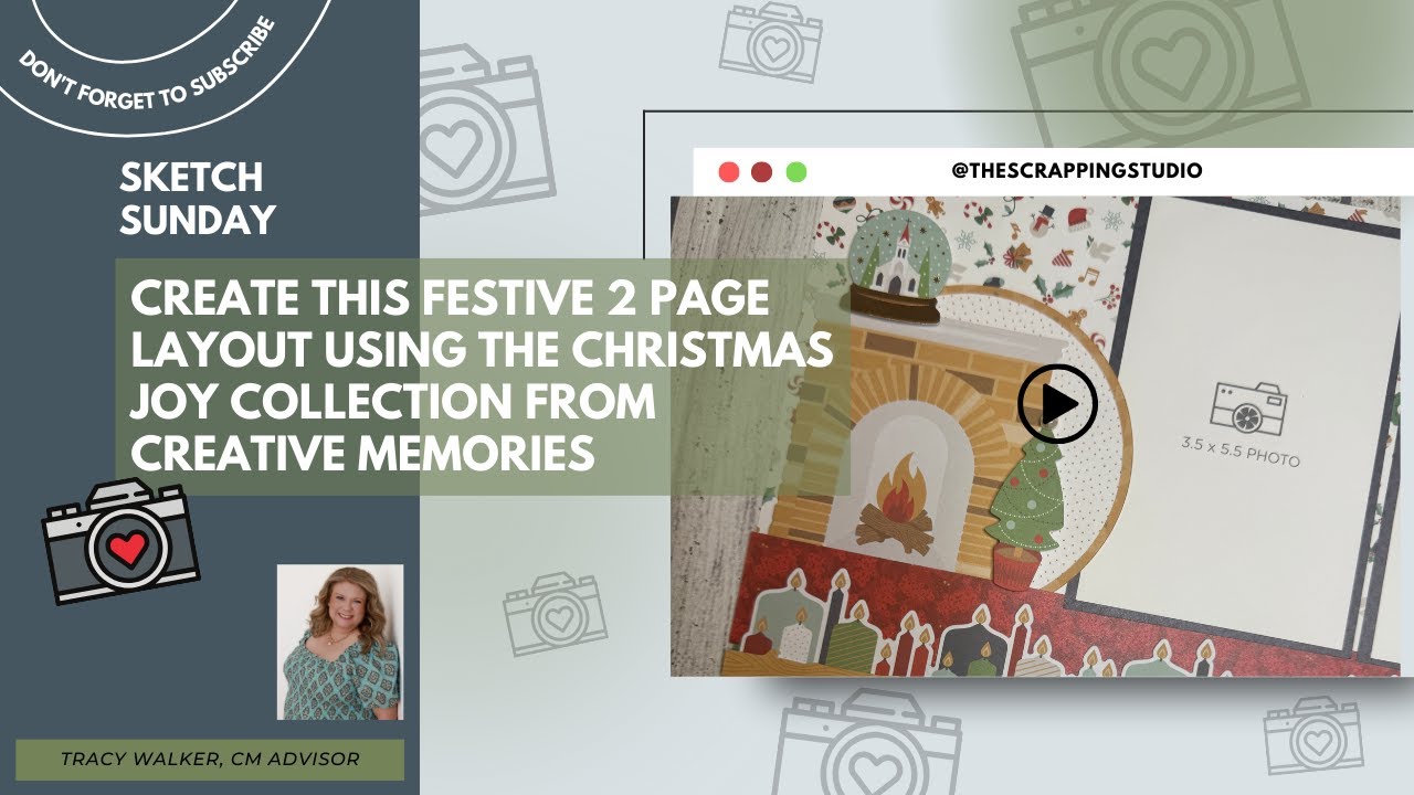 Урок по созданию рождественского скрапбука | Коллекция «Радость миру» | Creative Mumories | Sketc...