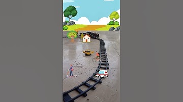 Ambulance crossing the railway line while the train approaching fast.  #train #ambulance #accident