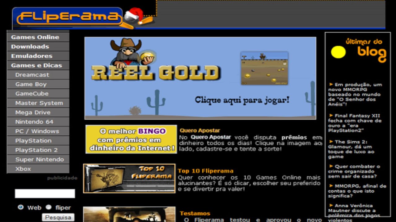 Jogos Site Fliperama - SESSÃO DA NOSTALGIA #280 - YouTube