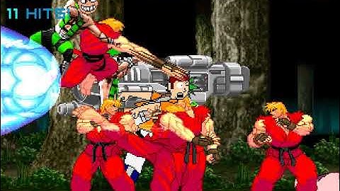 MUGEN Request: Jesse Army & Rox Howard Clones Vs Rick Renalds & Patrick Star V2