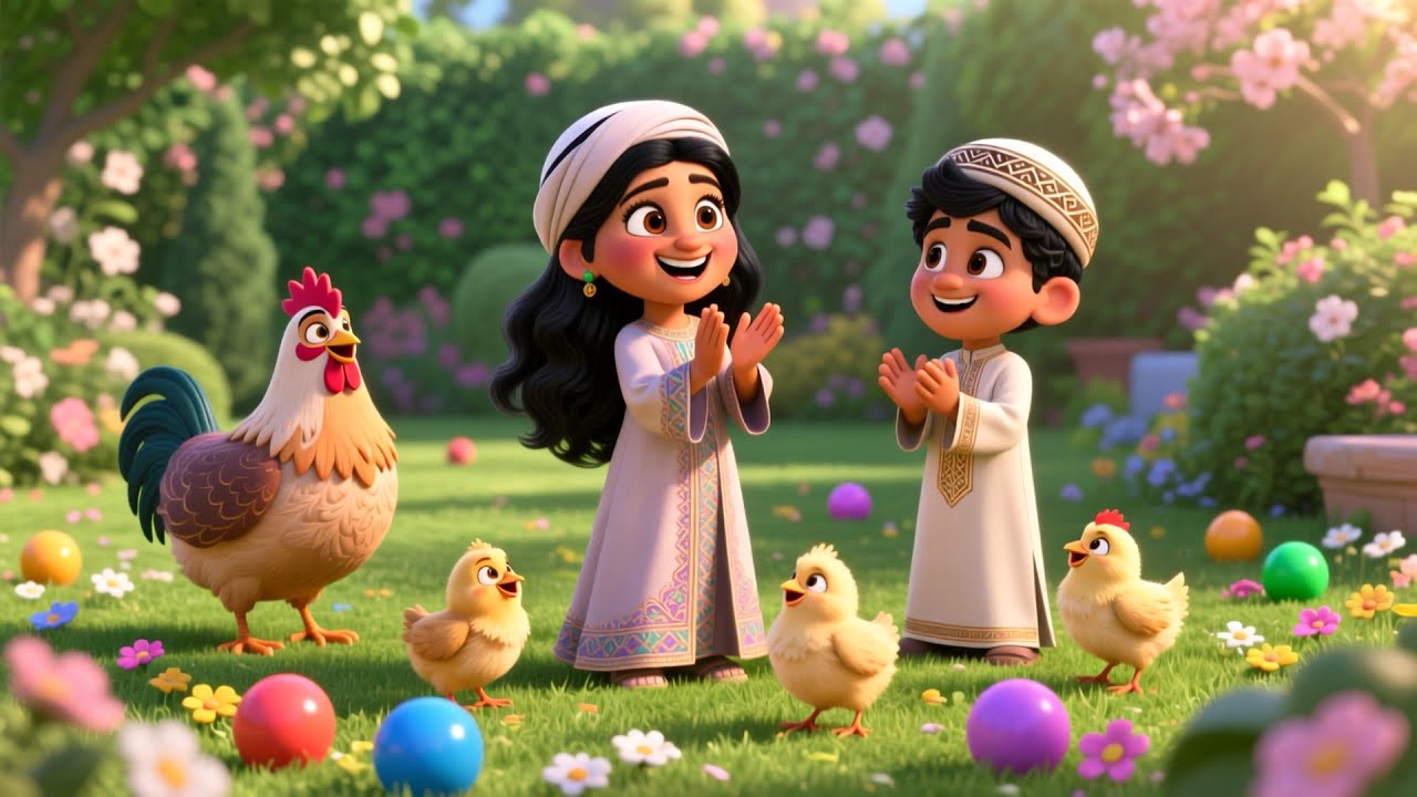 Hen Chicks with Islamic Kids Friends Muslim Version | Islamic Nursery Rhyme for Kids