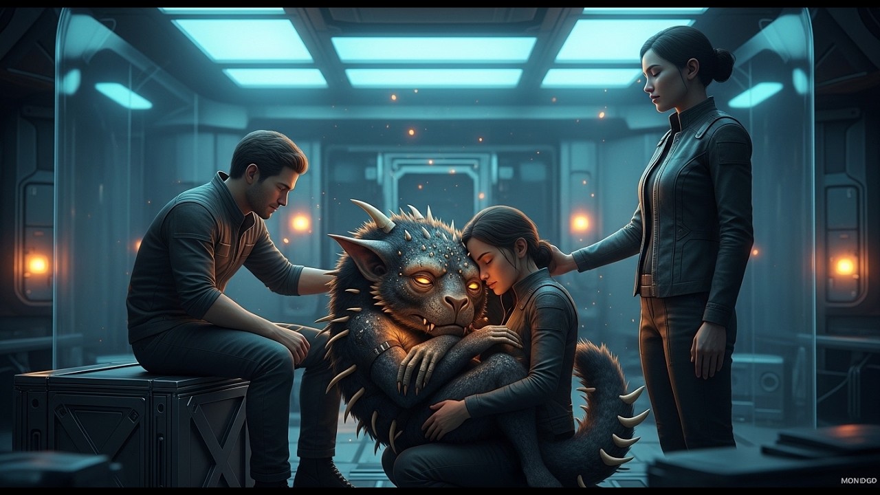 Они выпустили детеныша хищника, чтобы напугать людей — он уснул у них на руках | HFY Sci-Fi