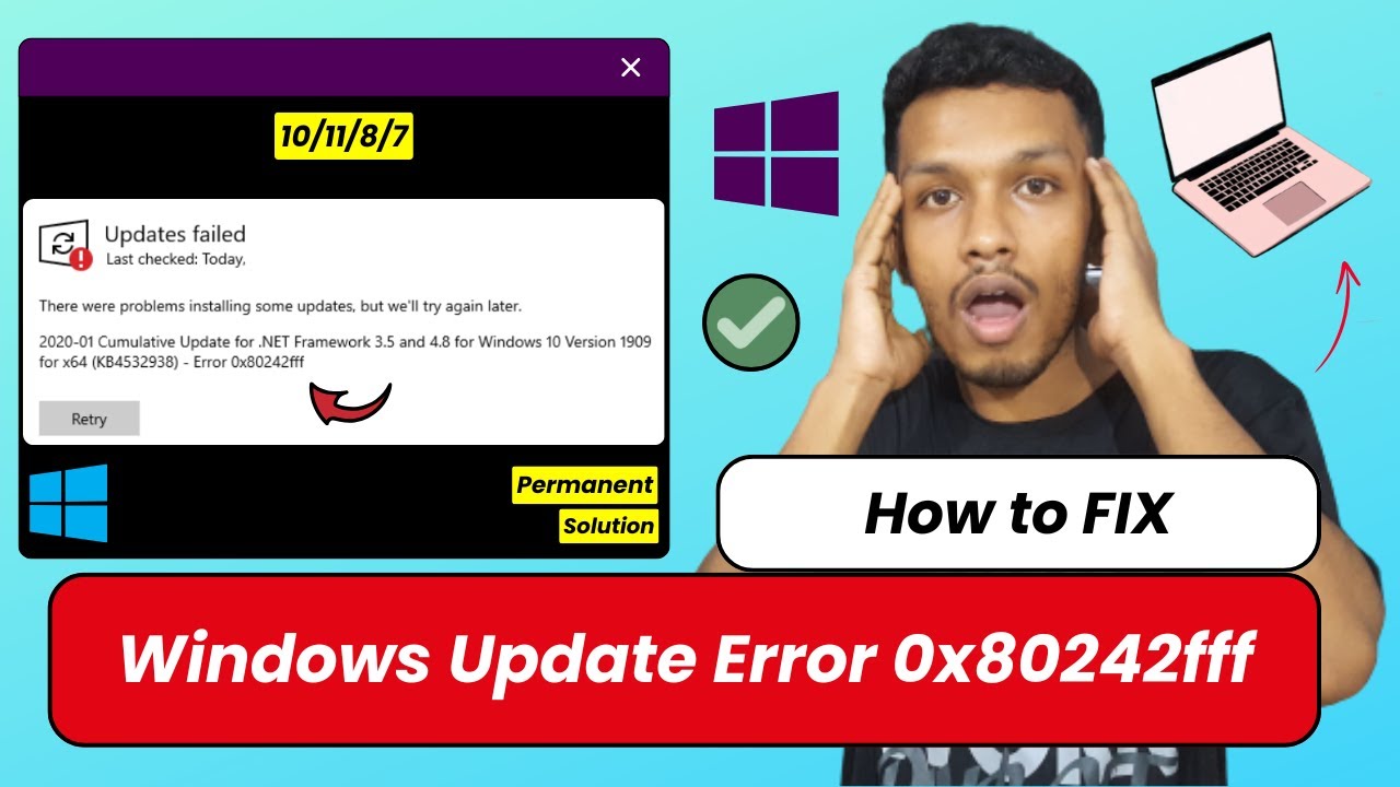 0x80242fff (FIXED) windows 10/11/8/7 | windows update error 0x80242fff | cumulative update error