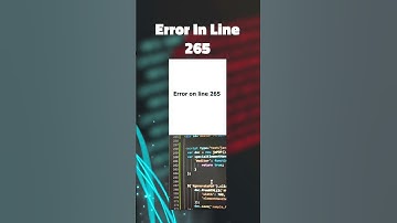 Error In Line 265 #shorts