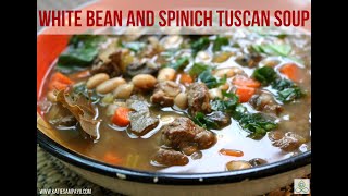 Tuscan white bean & sirloin steak fall soup!