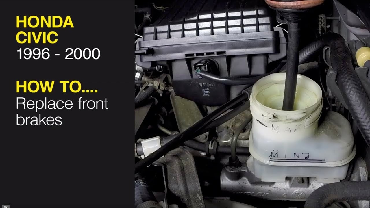 How to replace the front brake pads on a Honda Civic (96-00), CR-V (97 ...