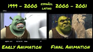Shrek 2001 Technical Goofs Early Animation And Final Animation En Español Latino
