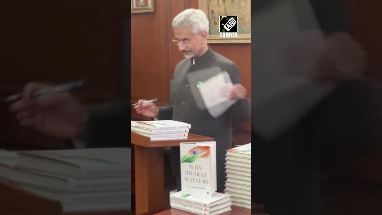 EAM Dr S Jaishankar Signs Copies Of His New Book Why Bharat Matters 