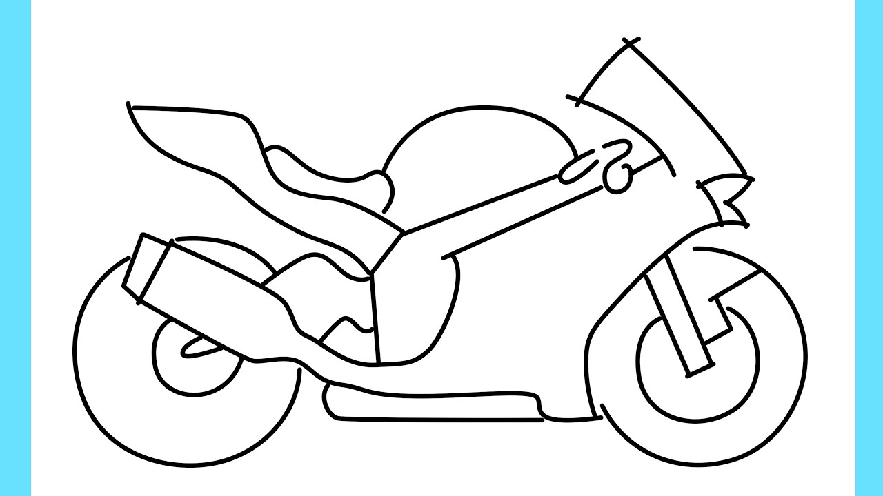 How to draw Kawasaki zx10r step by step for beginners - YouTube