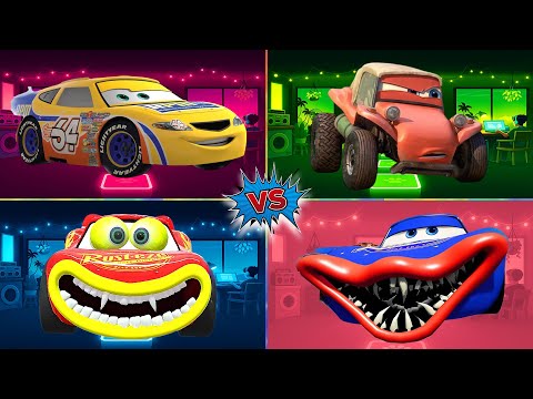 Lightning Mcqueen Car vs Mcqueen Eater in Tiles Hop EDMRush🎶