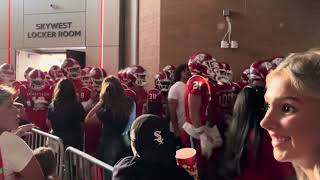 Utah Tech Team walk into Greater Zion Stadium from the Locker Room! 
