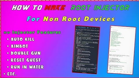 How To Make Root Injector | Make Root Injector For Non Root Devices #injector #andlua