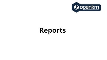 OpenKM - Reports - New User Interface