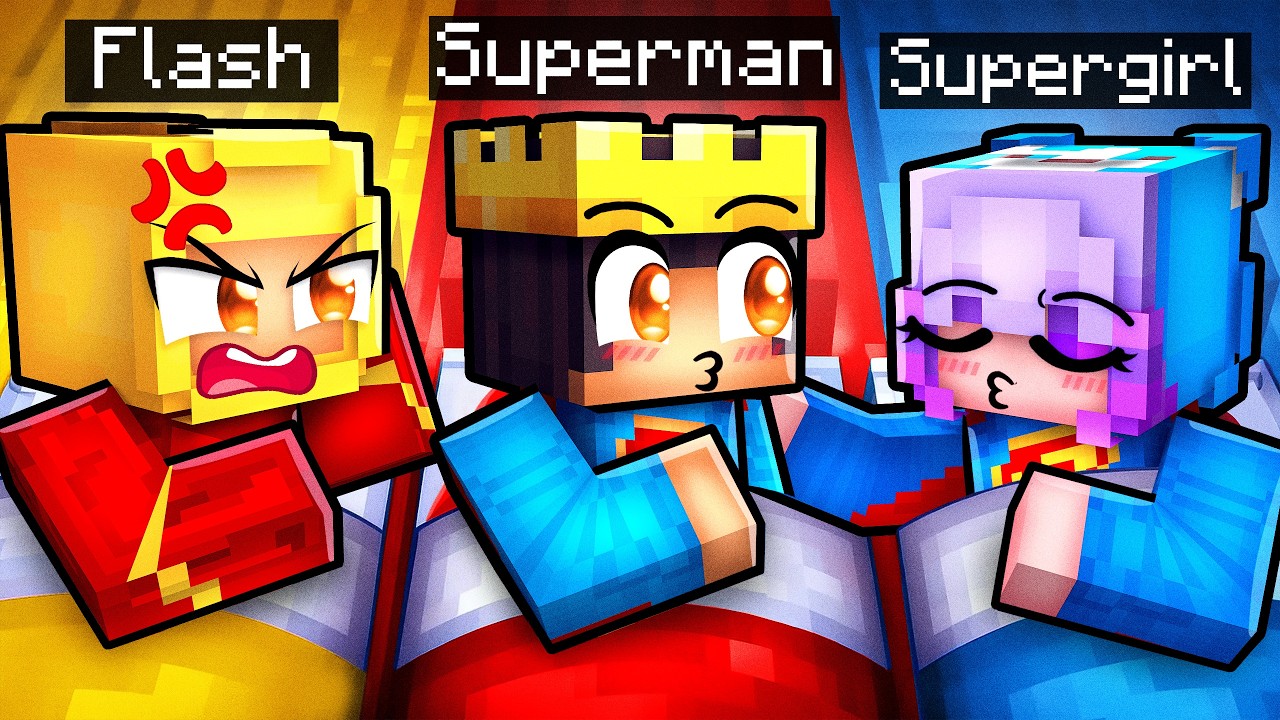 Having a SUPERHERO SLEEP OVER in Minecraft!