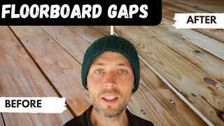 Filling Floorboard Gaps with Pine Slivers | Cottage Renovations! by Off Grid Bruce 9,222 views 4 months ago 15 minutes