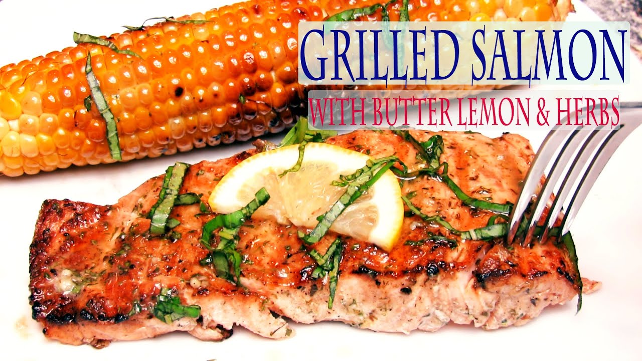 Im Video ansehen — Gegrillter Lachs mit Zitronen-Kräuterbutter