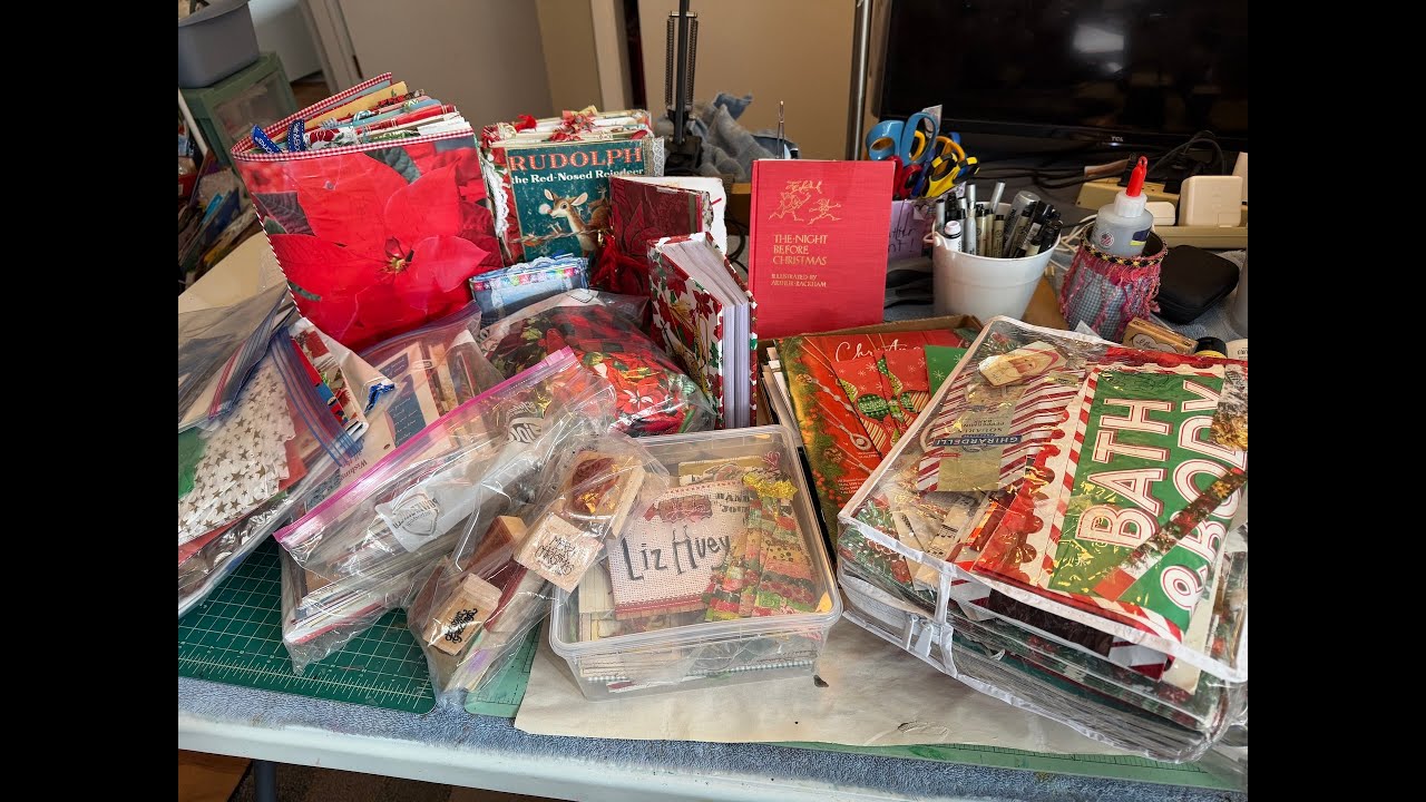 Принадлежности для ведения дневника в стиле «скрапбукинг» — Рождественский набор