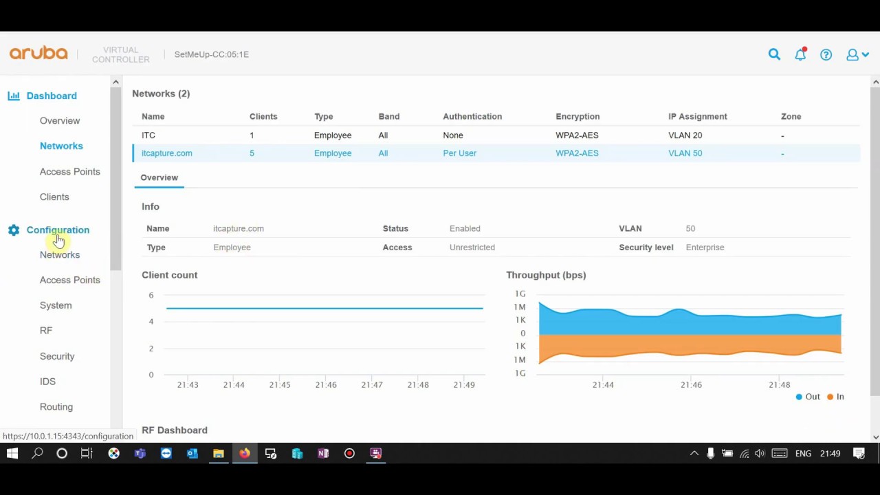 How to set bandwidth limit on Aruba Access Point - YouTube
