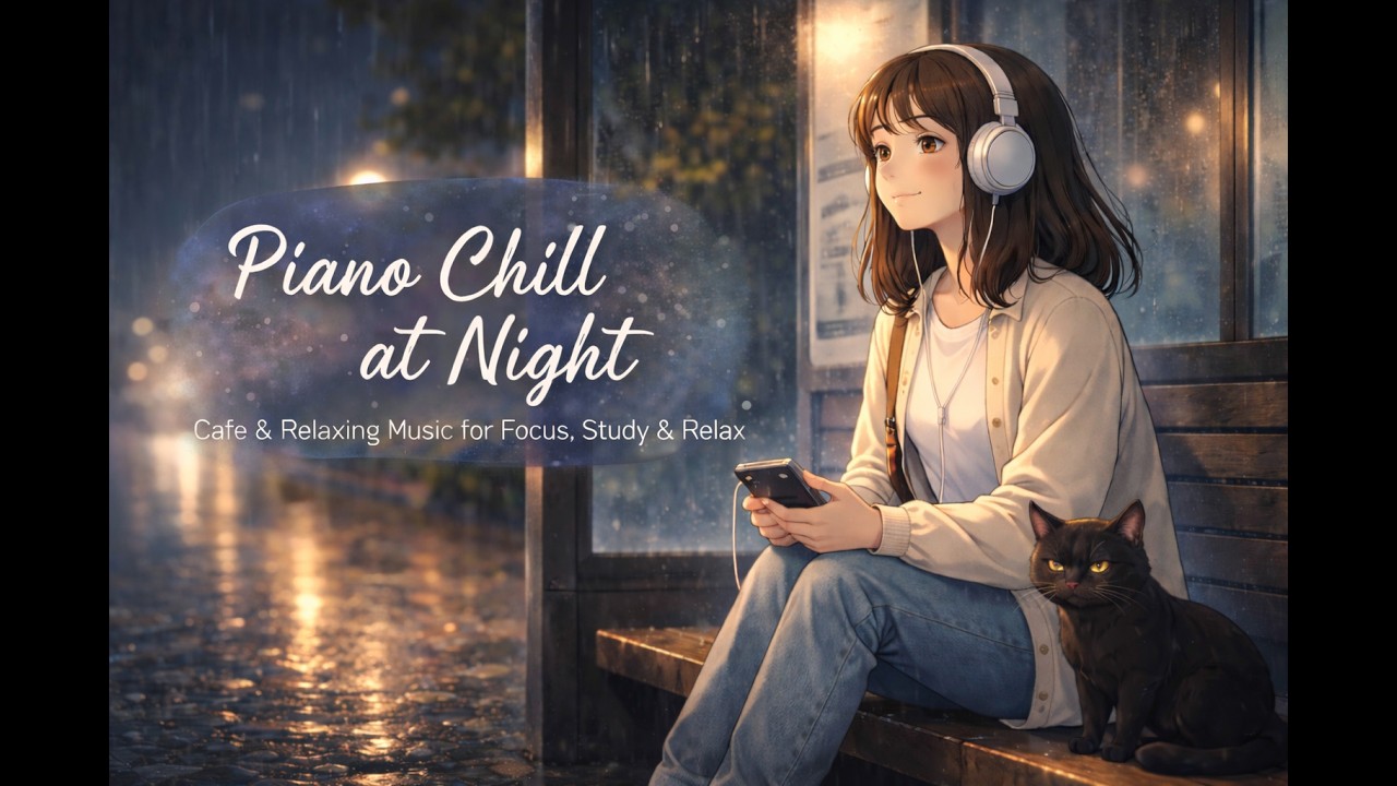 🎹 Piano Chill at Night | Cafe & Relaxing Music for Focus, Study & Relax