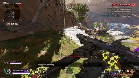 Apex Legends trick shot flick 180º off moutain with jump pad