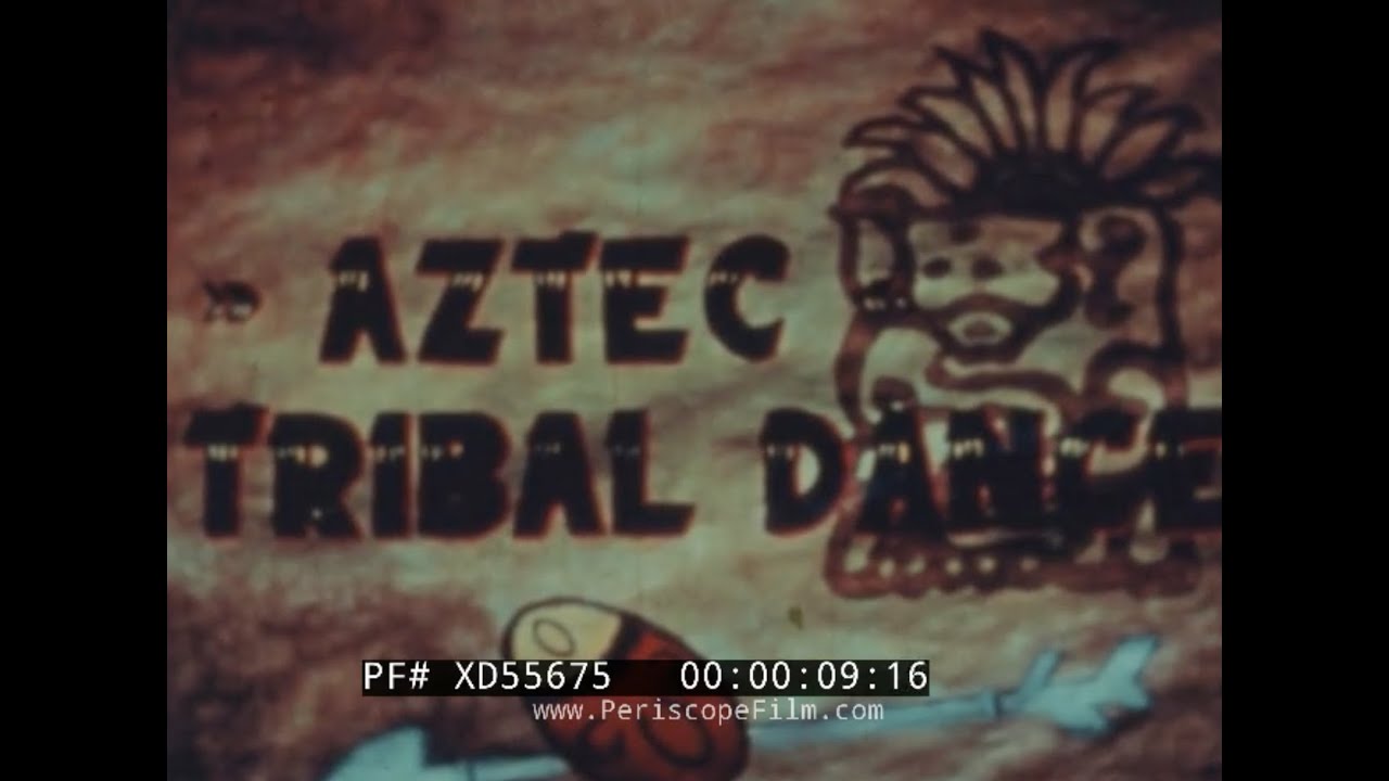 " AZTEC TRIBAL DANCE "  1940s RE-ENACTMENT OF TRADITIONAL AZTEC PERFORMANCE  MEXICO XD55675
