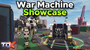 TDX War Machine Factory Showcase (Stats + Gameplay) - Tower Defense X Roblox