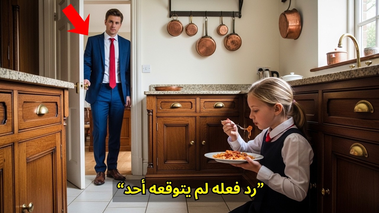 ملياردير يضبط ابنة خادمته تأكل بقايا الطعام سرًا… لكن ما فعله بعدها أذهل الجميع!