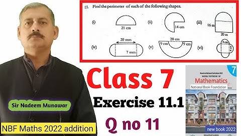 Class 7 Exercise 11.1 Q no 11  ex 11.1 NBF Maths Federal  Text Book Board Sir Nadeem Munawar