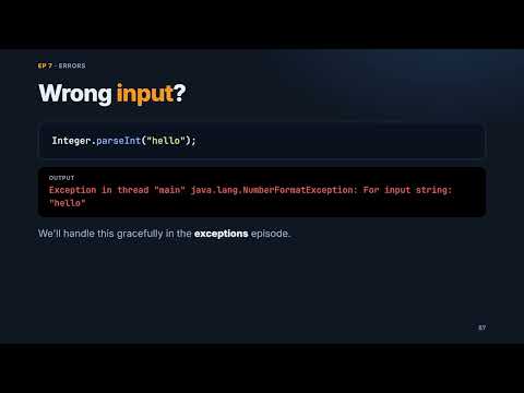 Java Tutorial 7: Reading input from the user | Java: Beginner to Professional