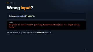 Java Tutorial 7: Reading input from the user | Java: Beginner to Professional