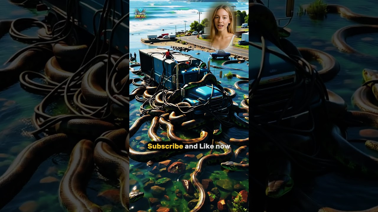 Giant Snakes Attack Truck | AI Generated Cinematic Short | Epic Monster Disaster