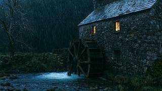 8 Hour Rain on the Old Mill 🌾 Rain & Water Sounds (No Ads) — Fantasy Study Music