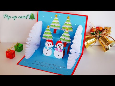 How to make Pop up Christmas card 🎄⛄/ Pop-up card handmade| วิธีทำการ์ดป๊อปอัพคริสมาสต์