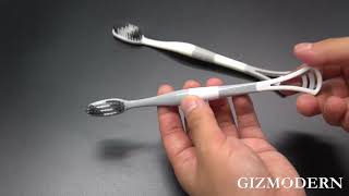2-in-1 Tooth Brush with Tongue Scraper, Soft Bristle & Long Handle (8-Pack Set) screenshot 3