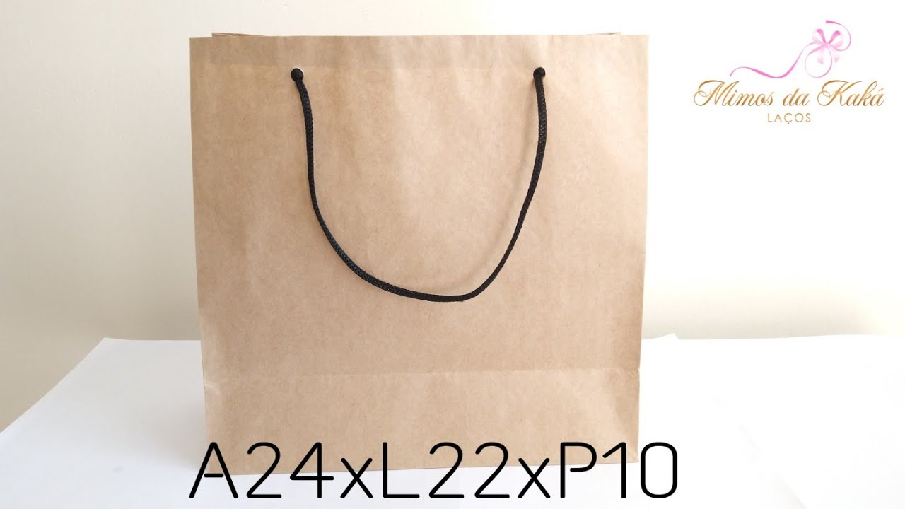 Como Fazer Sacola de Papel Kraft Tam G( A24xL22)-Diy Paper Bag Kaká Magalhães