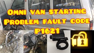 Maruti omni van engine not start fault wiring harness || Immobilizer light blinking fault code p1621