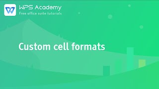 [WPS Academy] 2.2.7 Excel:Custom cell formats