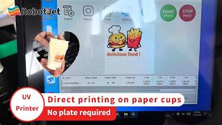 Direct Printing on Formed Paper Cups, Single Pass UV Digital Printing Machine