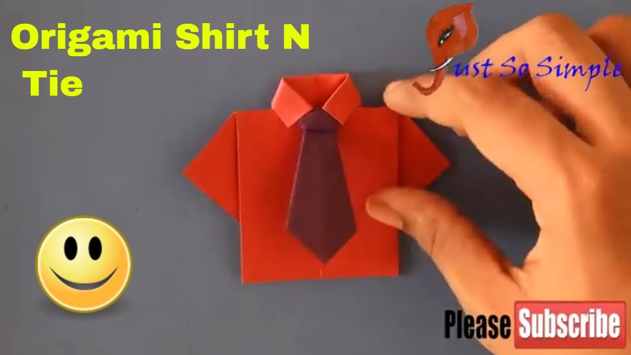 How to make easy and quickest origami shirt and tie